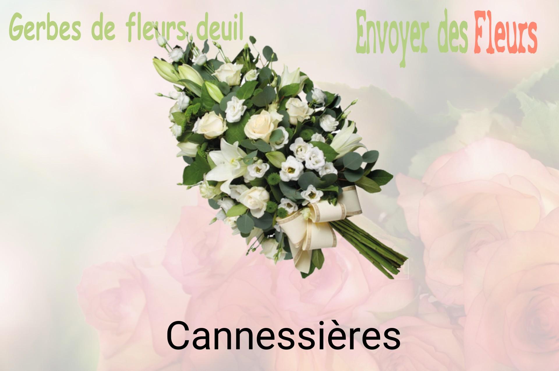 Gerbe de fleurs de deuil livrée à Cannessières